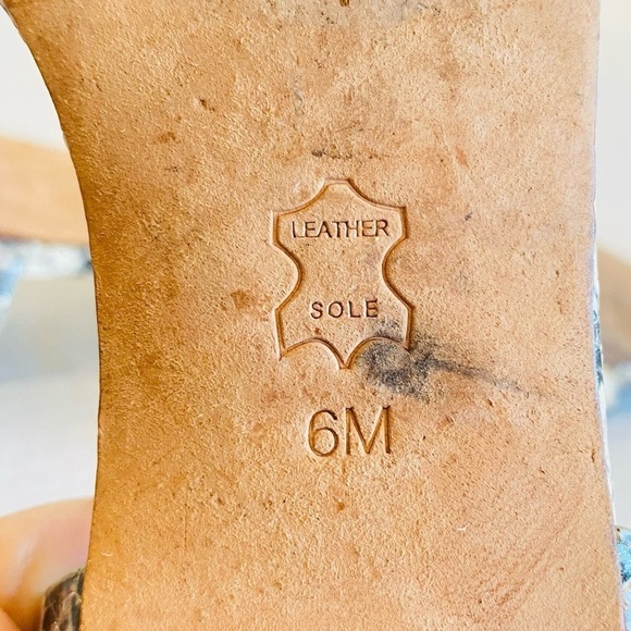 Tory Burch Black and Ivory Printed Leather Sandals US Size 6 - Picture 15 of 15